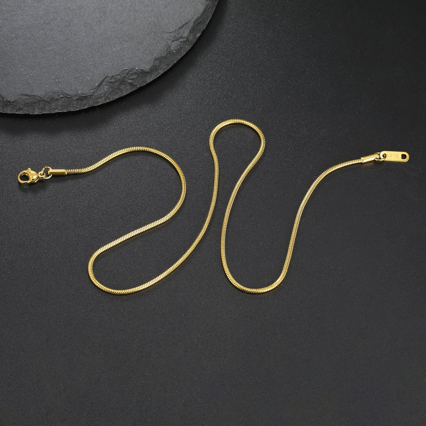 1.2mm Snake Bone Chain Necklace, Korean Style, Couple's Collarbone - U&MORE