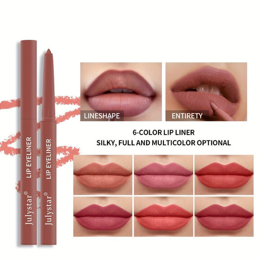 Lip Pencil Waterproof Non - halo Lipstick Pen Pink Matte Lip Gloss Rotating Lip Liner Set Valentine's Day Gifts - U&MORE
