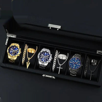 12 - set Men's Watches Fashionable Multi - color Assortment Of Quartz Men's Watches - U&MORE