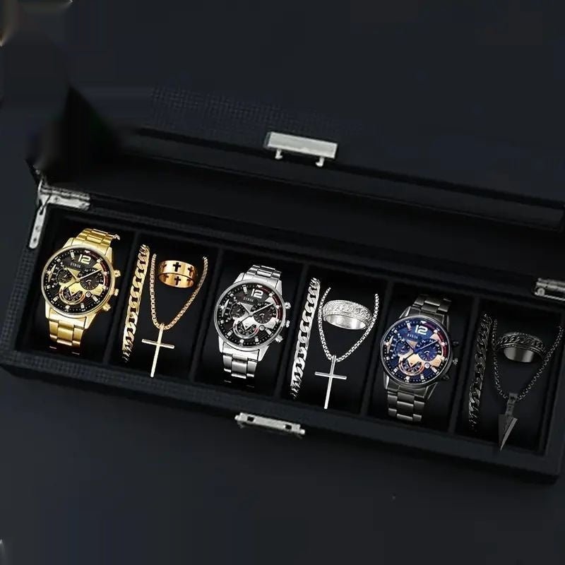 12 - set Men's Watches Fashionable Multi - color Assortment Of Quartz Men's Watches - U&MORE