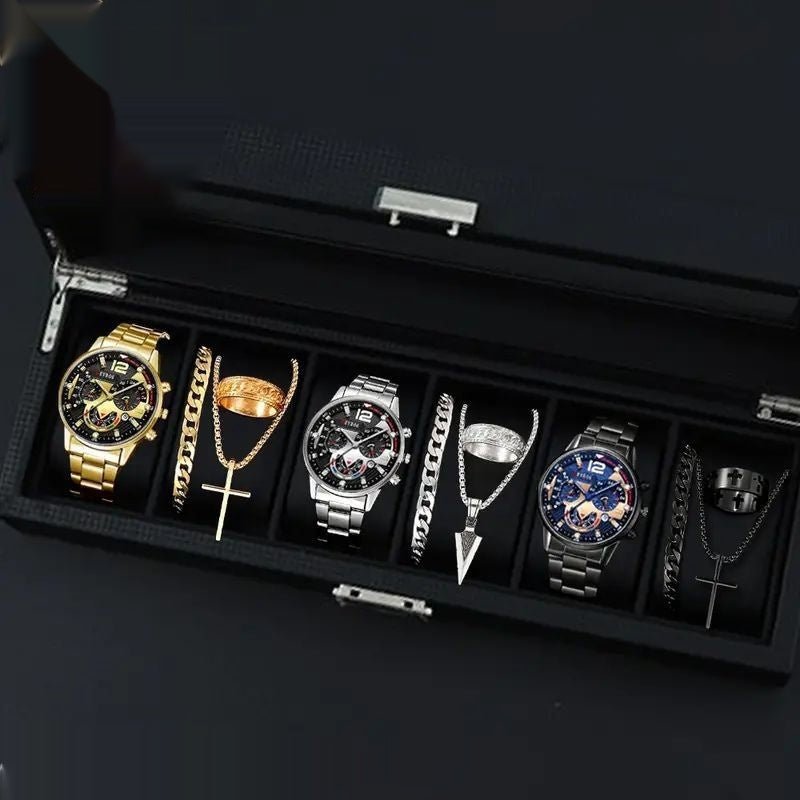 12 - set Men's Watches Fashionable Multi - color Assortment Of Quartz Men's Watches - U&MORE