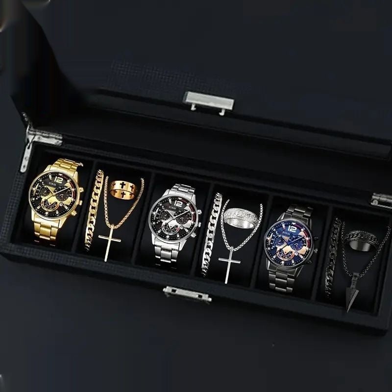 12 - set Men's Watches Fashionable Multi - color Assortment Of Quartz Men's Watches - U&MORE