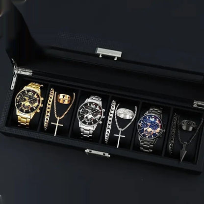 12 - set Men's Watches Fashionable Multi - color Assortment Of Quartz Men's Watches - U&MORE
