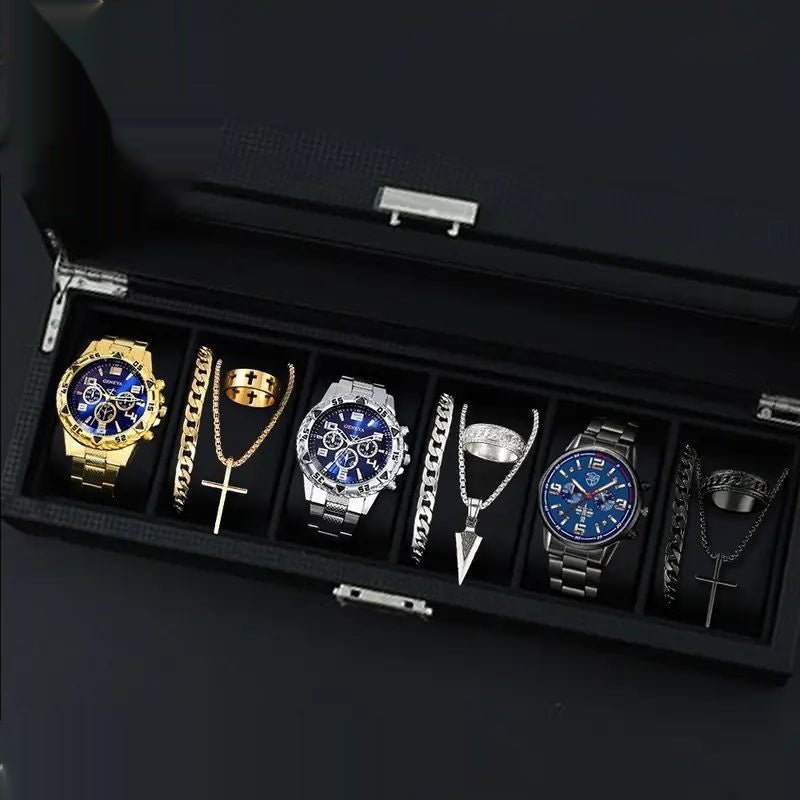 12 - set Men's Watches Fashionable Multi - color Assortment Of Quartz Men's Watches - U&MORE