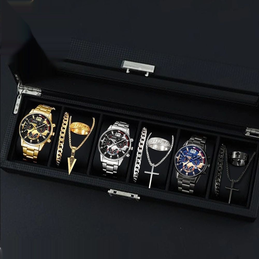 12 - set Men's Watches Fashionable Multi - color Assortment Of Quartz Men's Watches - U&MORE