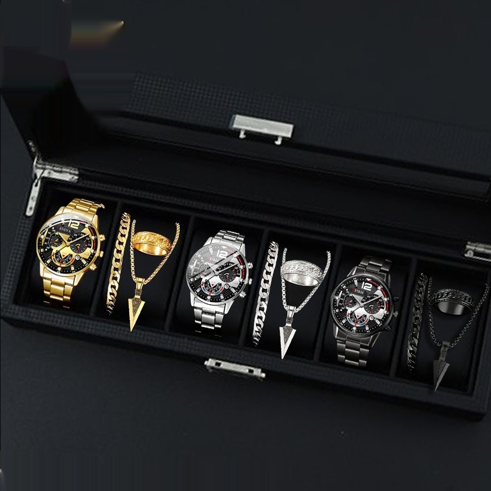 12 - set Men's Watches Fashionable Multi - color Assortment Of Quartz Men's Watches - U&MORE