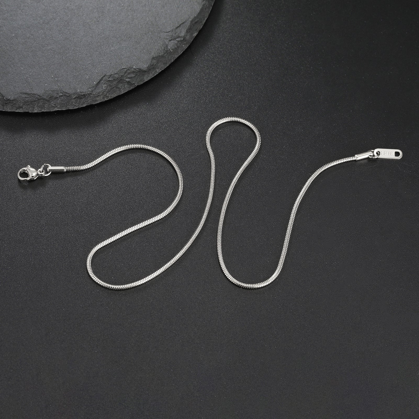 1.2mm Snake Bone Chain Necklace, Korean Style, Couple's Collarbone - U&MORE