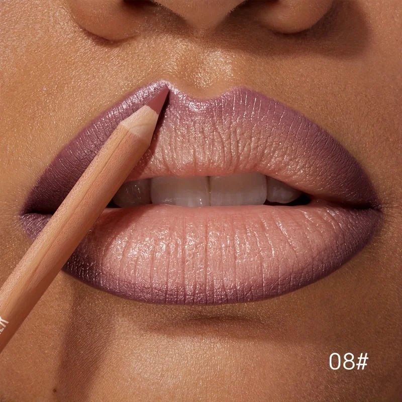 1pc Matte Lipstick & Liner Pen, Waterproof, Long - Lasting, Non - Stick, Berry Shades for All Skin Types, Makeup Pencils for Women - U&MORE