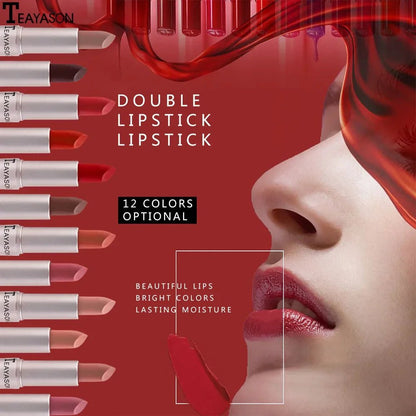 1PC Pink Lipstick Sexy Lip Gloss 2 in 1 Lip Tint Waterproof Long - Lasting Moisture Red Lip Matte Lipstick MakeUp for Women - U&MORE