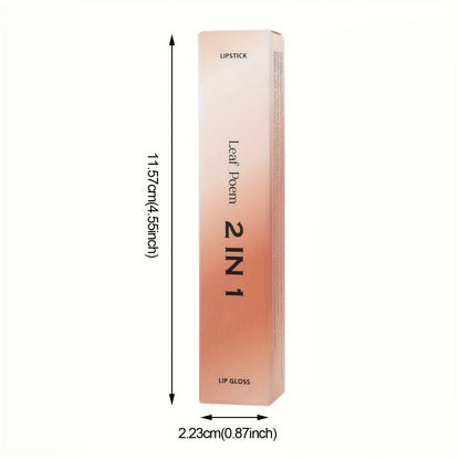 2 - in - 1 Lip Liner & Gloss Dual - Ended Lip Makeup - Matte & Glossy Lip Pencil with Mirror - like Lip Gloss - Long - Lasting Lip Liner & Glossy Finish - All - in - One Lip Cream - Dual - Ended Beauty Stick with Clear Cap - Perfect Gift for - U&MORE