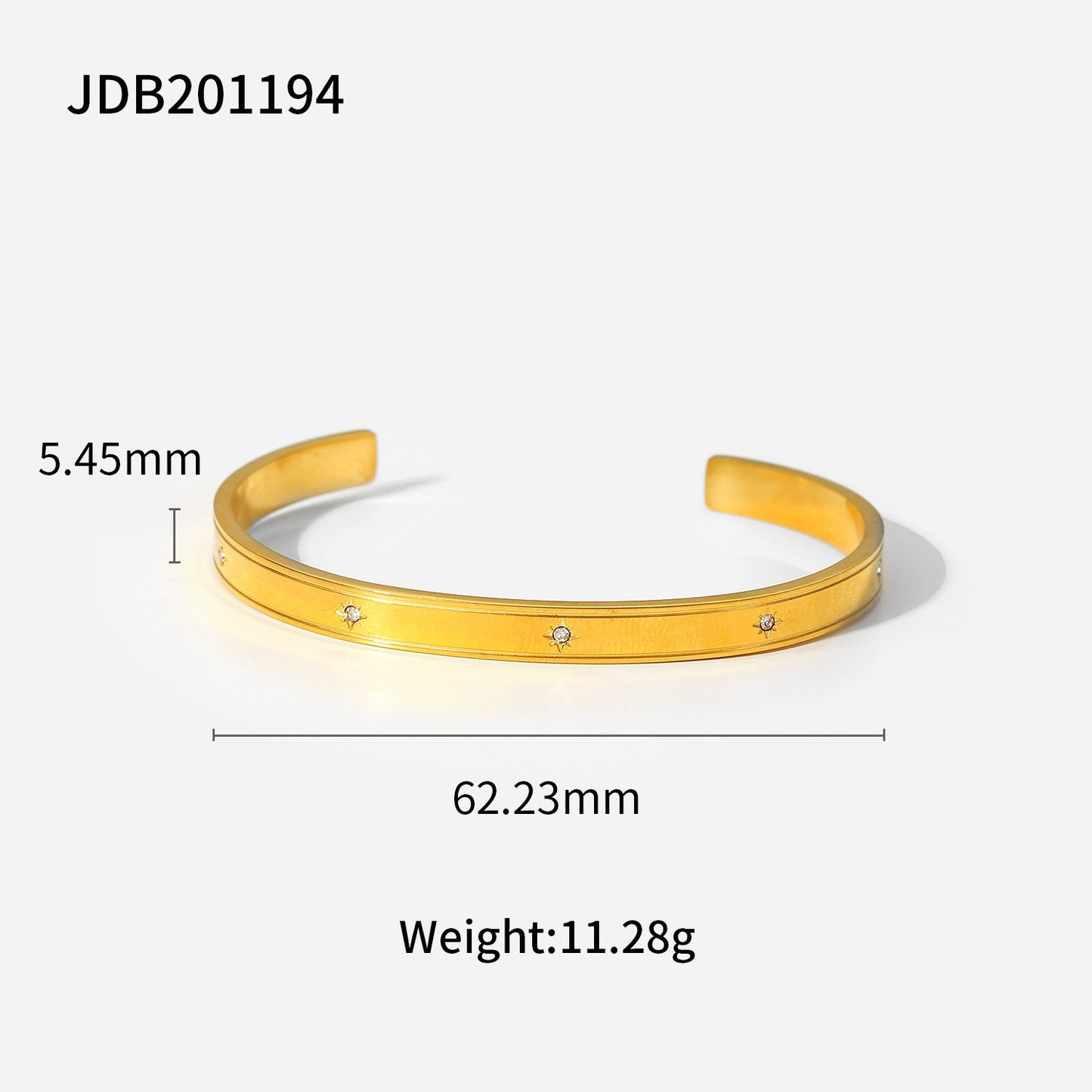 Fashionable And Versatile Gold - plated Stainless Steel Bracelets With Zirconia - U&MORE