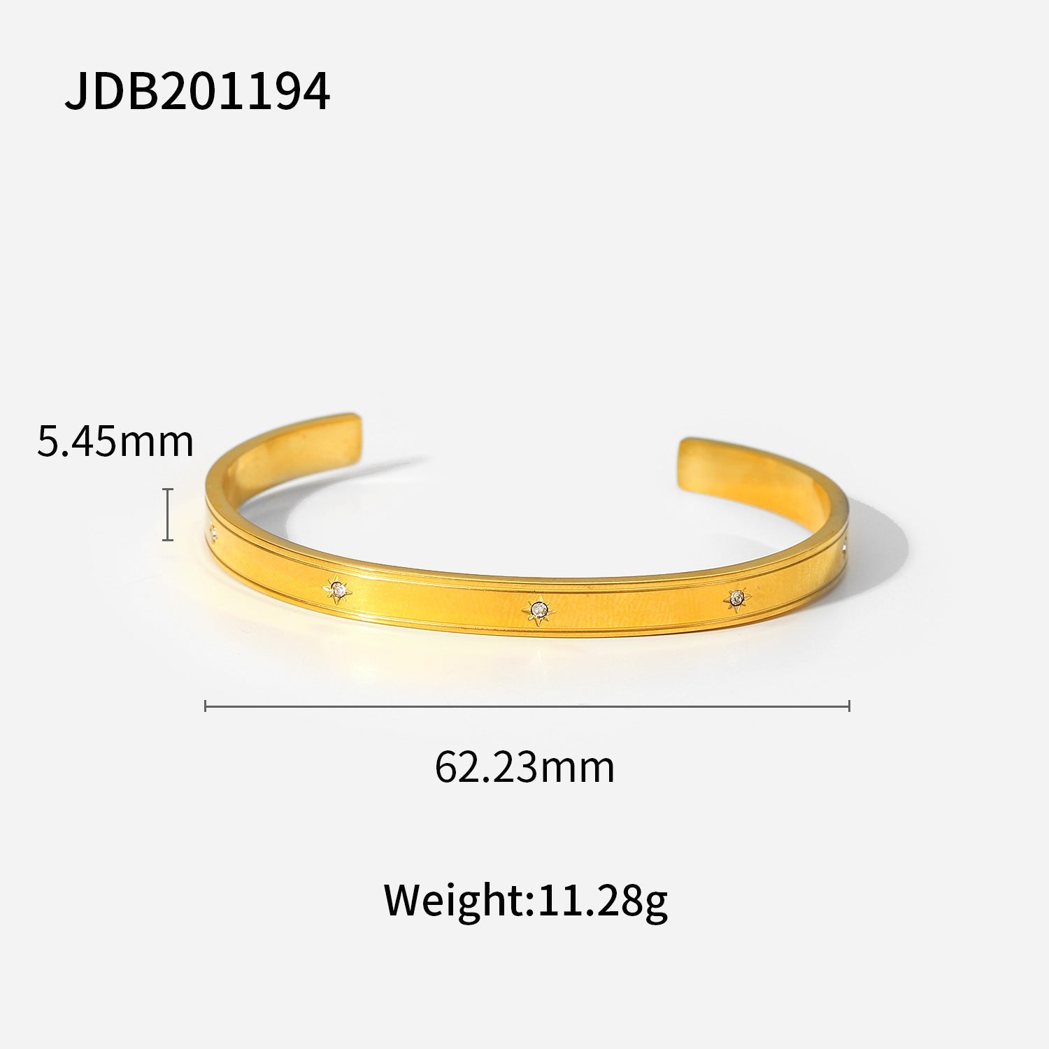 Fashionable And Versatile Gold - plated Stainless Steel Bracelets With Zirconia - U&MORE