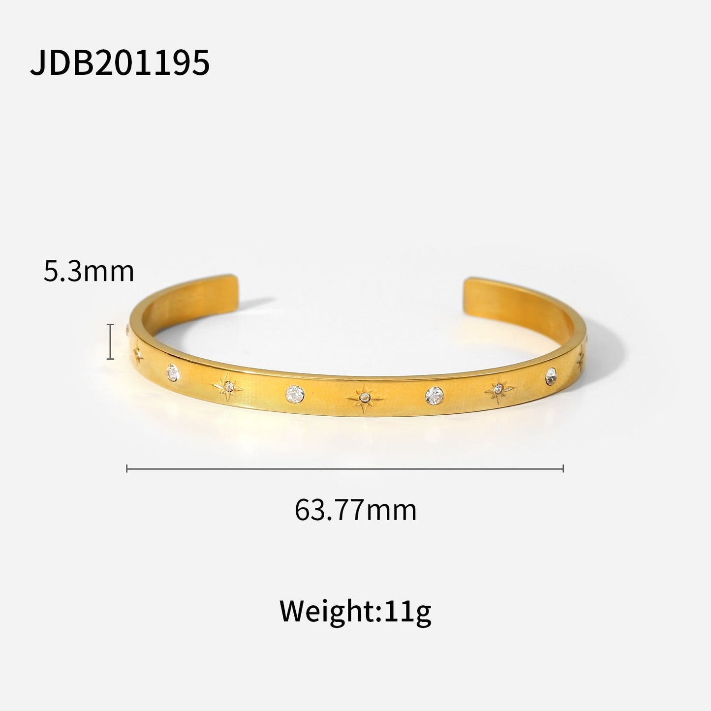 Fashionable And Versatile Gold - plated Stainless Steel Bracelets With Zirconia - U&MORE