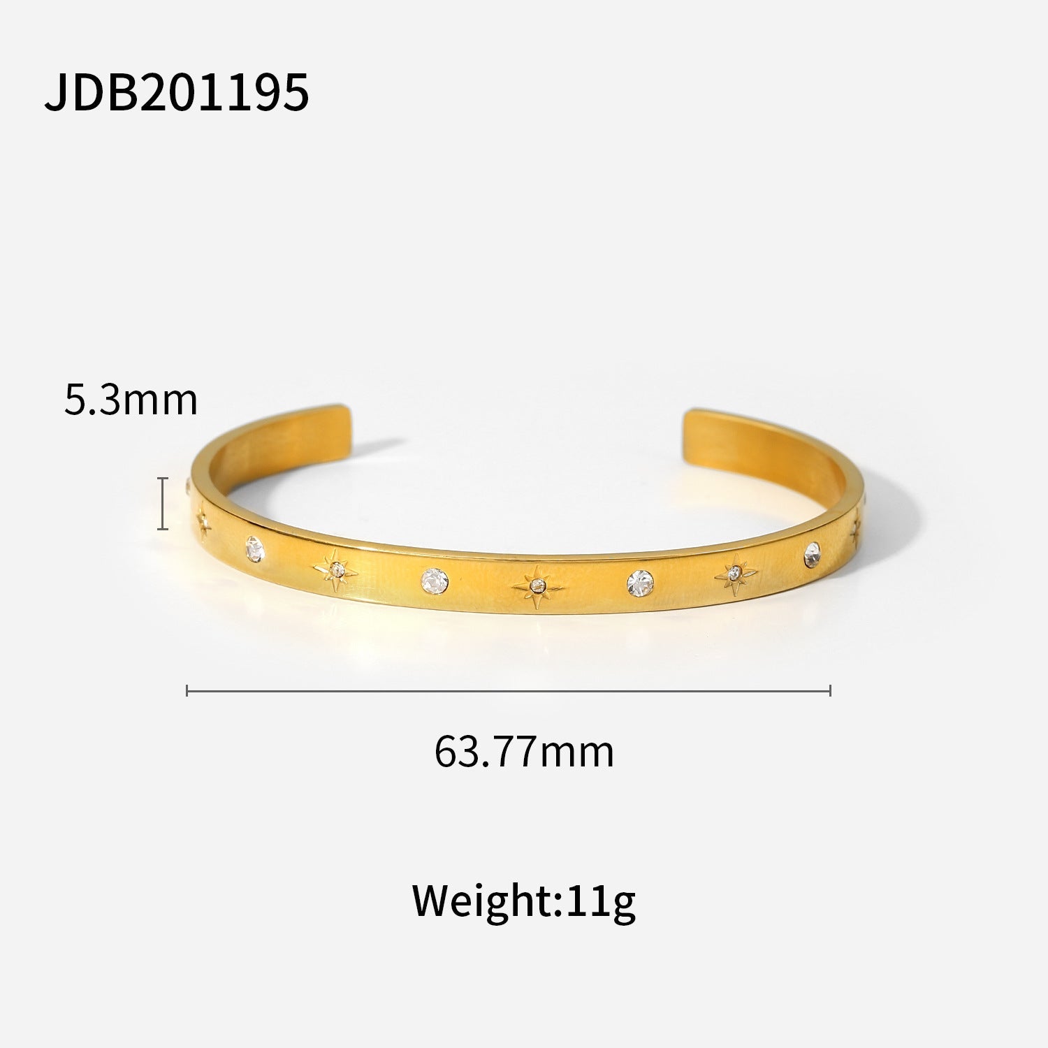 Fashionable And Versatile Gold - plated Stainless Steel Bracelets With Zirconia - U&MORE