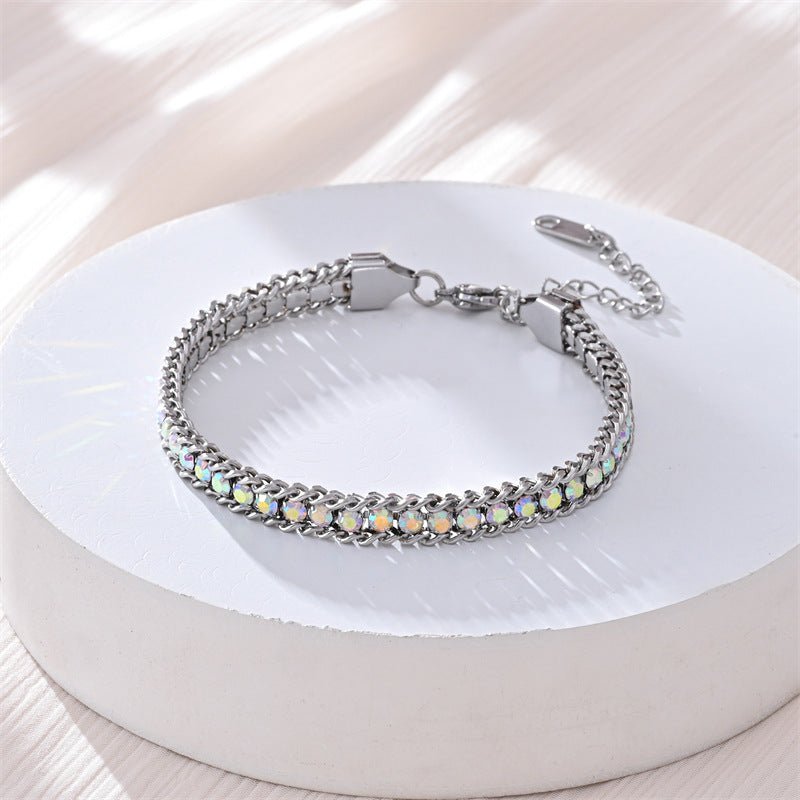 Fashionable Light Luxury Full Diamond Bracelet - U&MORE