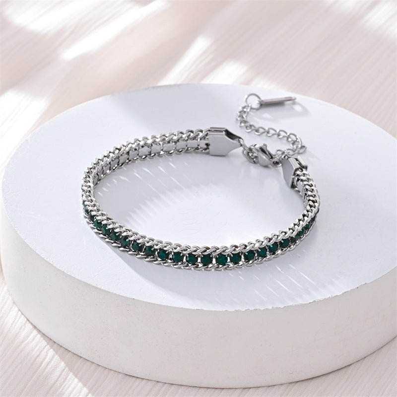 Fashionable Light Luxury Full Diamond Bracelet - U&MORE