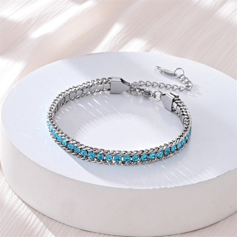 Fashionable Light Luxury Full Diamond Bracelet - U&MORE