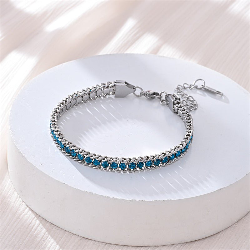 Fashionable Light Luxury Full Diamond Bracelet - U&MORE