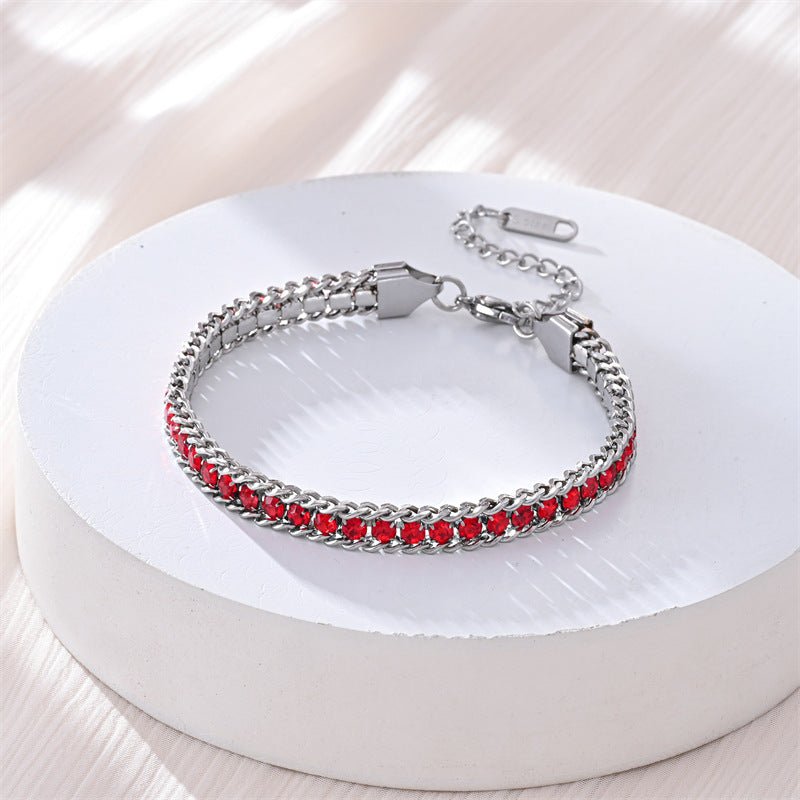 Fashionable Light Luxury Full Diamond Bracelet - U&MORE