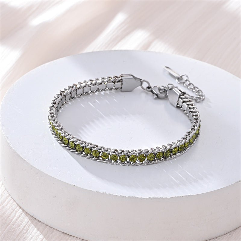 Fashionable Light Luxury Full Diamond Bracelet - U&MORE