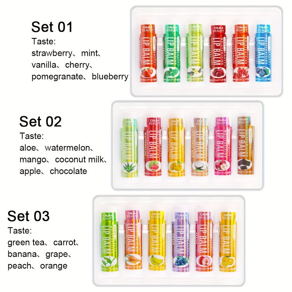 Fruit - Flavored Lip Balm - Quickly Moisturizes and Hydrates Lips - Multicolor Variety - Perfect for Daily Use - U&MORE
