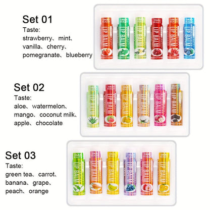 Fruit - Flavored Lip Balm - Quickly Moisturizes and Hydrates Lips - Multicolor Variety - Perfect for Daily Use - U&MORE