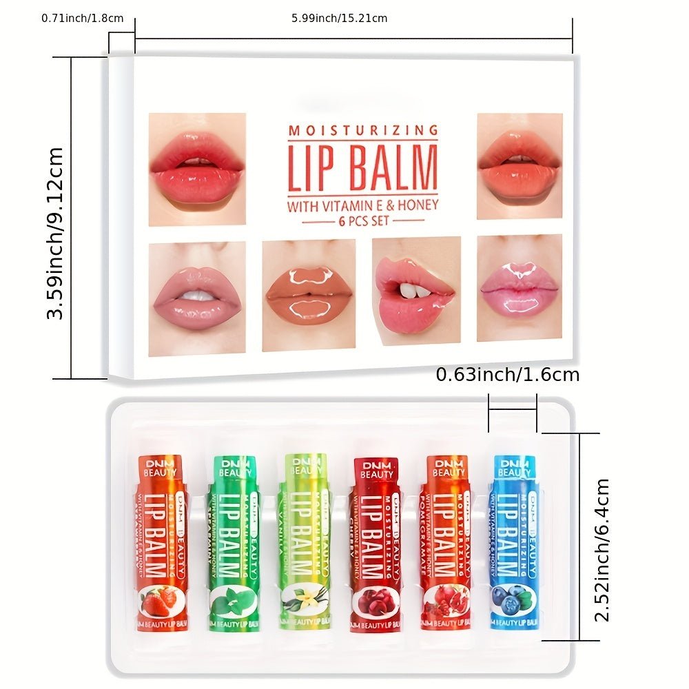 Fruit - Flavored Lip Balm - Quickly Moisturizes and Hydrates Lips - Multicolor Variety - Perfect for Daily Use - U&MORE