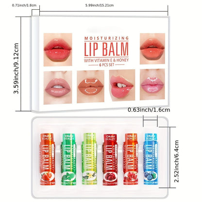 Fruit - Flavored Lip Balm - Quickly Moisturizes and Hydrates Lips - Multicolor Variety - Perfect for Daily Use - U&MORE