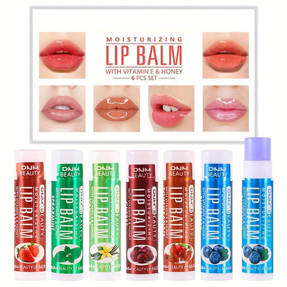 Fruit - Flavored Lip Balm - Quickly Moisturizes and Hydrates Lips - Multicolor Variety - Perfect for Daily Use - U&MORE