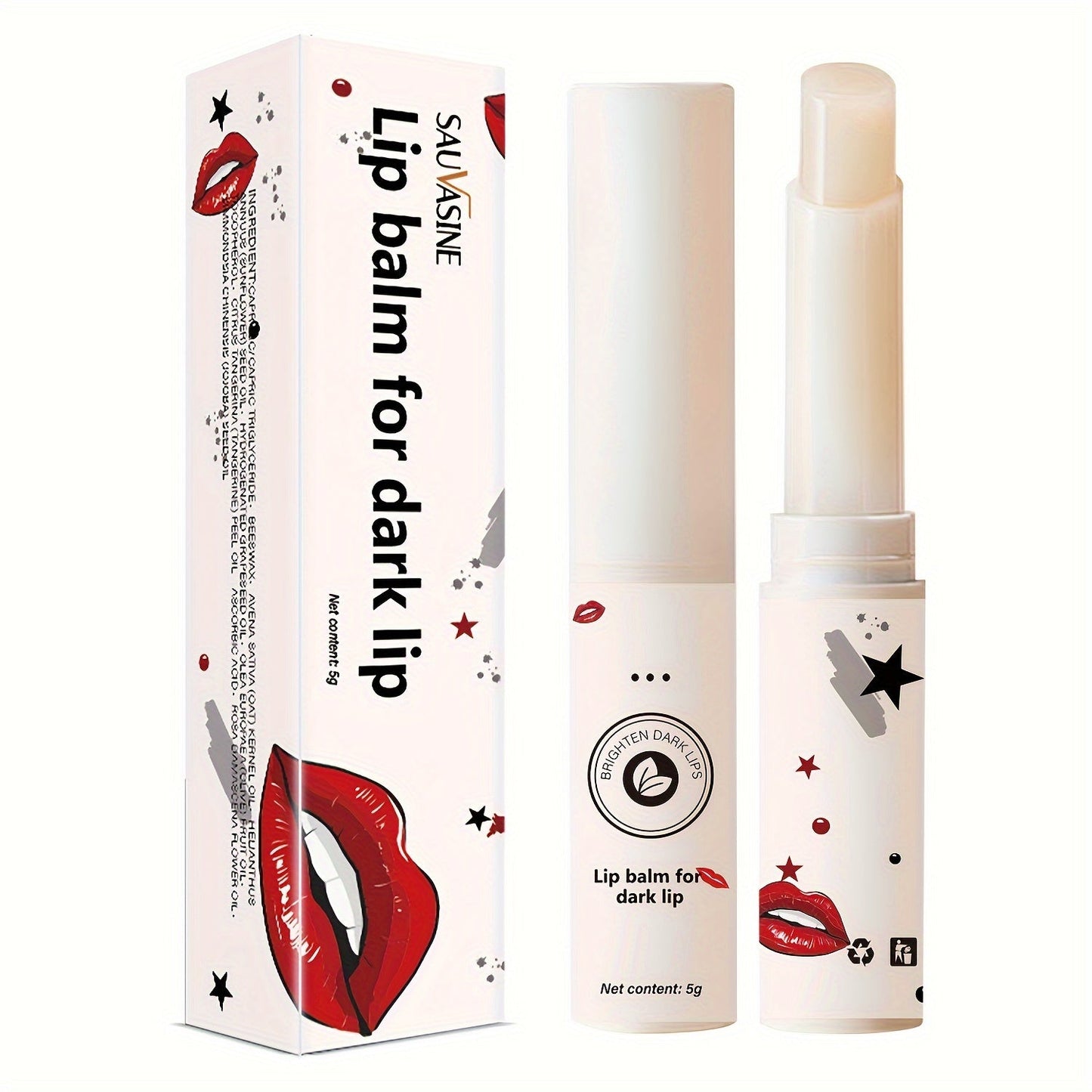 Lip Balm For Dark Lips Dry And Cracked Lips, Effectively Exfoliate, Mildly Moisturizes Lip Care Lip Primer, suitable For Men And Women - U&MORE