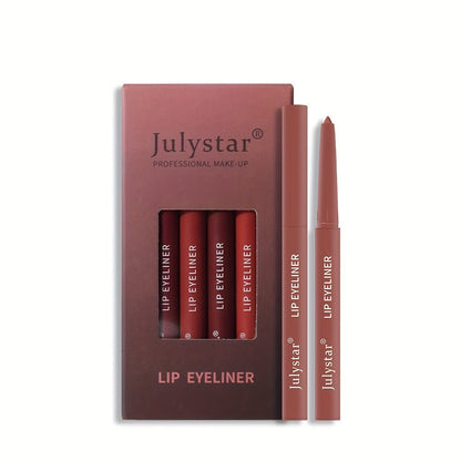 Lip Pencil Waterproof Non - halo Lipstick Pen Pink Matte Lip Gloss Rotating Lip Liner Set Valentine's Day Gifts - U&MORE