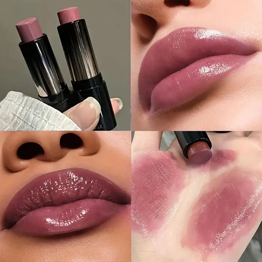 Lipstick red brown lipstick waterproof moisturizing mirror lipstick lip gloss natural long - lasting makeup Valentine's Day gift - U&MORE