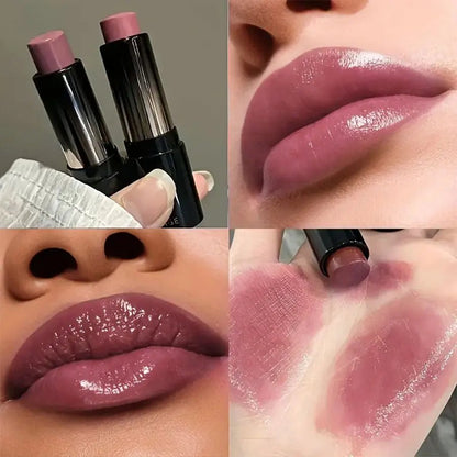Lipstick red brown lipstick waterproof moisturizing mirror lipstick lip gloss natural long - lasting makeup Valentine's Day gift - U&MORE