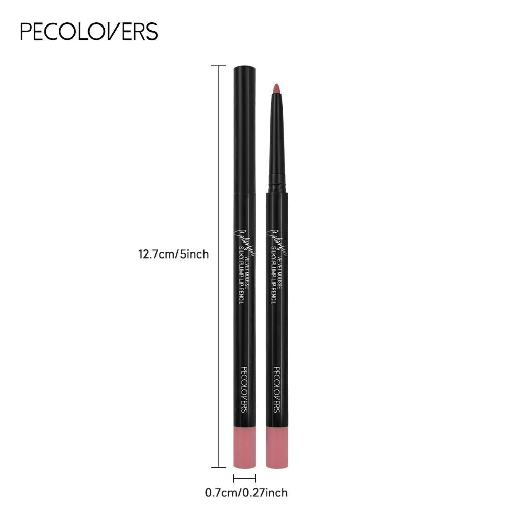 PECOLOVERS Matte Misty Lip Liner Lipstick Lip Pencil Waterproof Makeup Long Lasting Waterproof Color Rendering Lip Makeup Valentine's Day Gifts - U&MORE