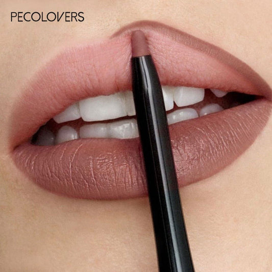 PECOLOVERS Matte Misty Lip Liner Lipstick Lip Pencil Waterproof Makeup Long Lasting Waterproof Color Rendering Lip Makeup Valentine's Day Gifts - U&MORE