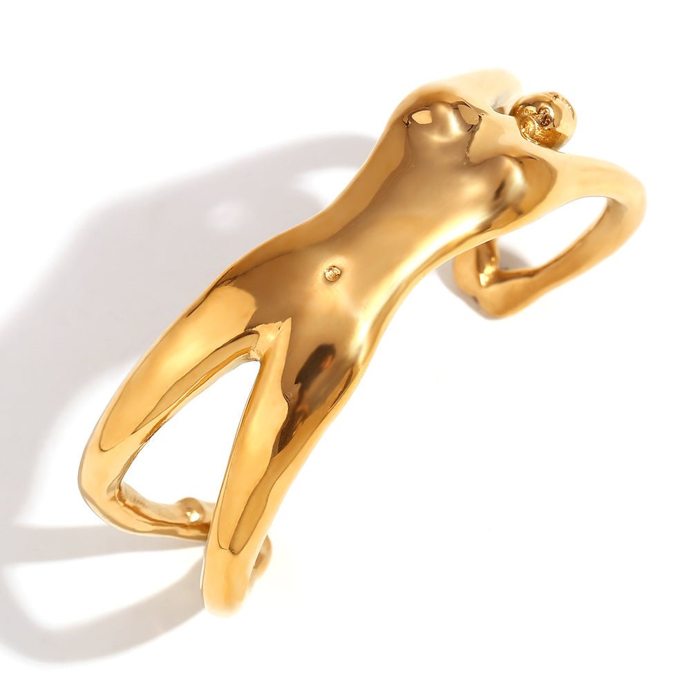Personal Influencer Bracelet Stainless Steel Gold Plated Casting Creative Female Body - U&MORE