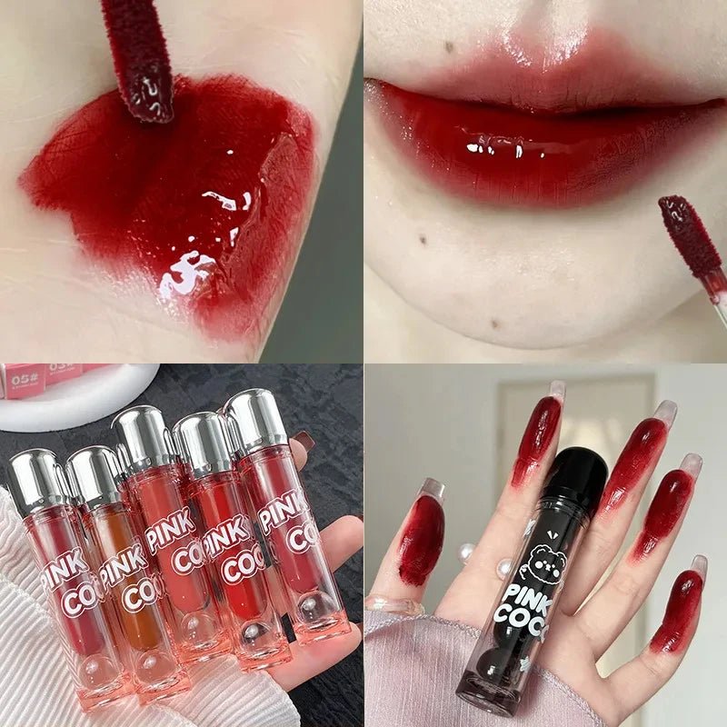 PINK COCO Mirror Water Lip Gloss Lip Glaze Moisturizing Liquid Lipstick Clear Tint Makeup Korean Lip Balm Women Cosmetics - U&MORE