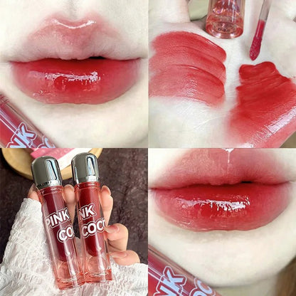 PINK COCO Mirror Water Lip Gloss Lip Glaze Moisturizing Liquid Lipstick Clear Tint Makeup Korean Lip Balm Women Cosmetics - U&MORE