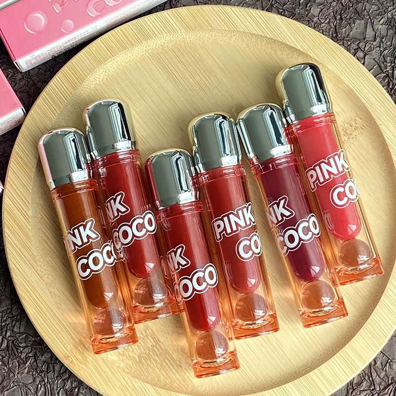 PINK COCO Mirror Water Lip Gloss Lip Glaze Moisturizing Liquid Lipstick Clear Tint Makeup Korean Lip Balm Women Cosmetics - U&MORE