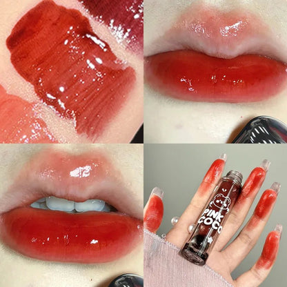 PINK COCO Mirror Water Lip Gloss Lip Glaze Moisturizing Liquid Lipstick Clear Tint Makeup Korean Lip Balm Women Cosmetics - U&MORE