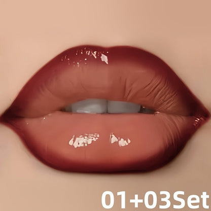 Pudaier Hydrating Lip Gloss & Lip Liner Set - Long - Lasting, Matte Finish for All Light Beige Types, Perfect for Every Makeup Style, with Nourishing Lip Balm & Precision Lip Pencil, Lipstick - U&MORE