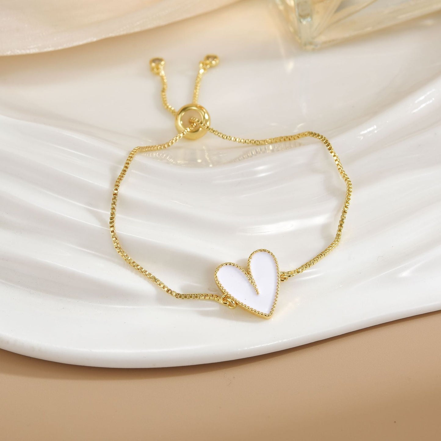 Simple Rotatable Flower Color - preserving Pure Copper Gold - plated Bracelet - U&MORE