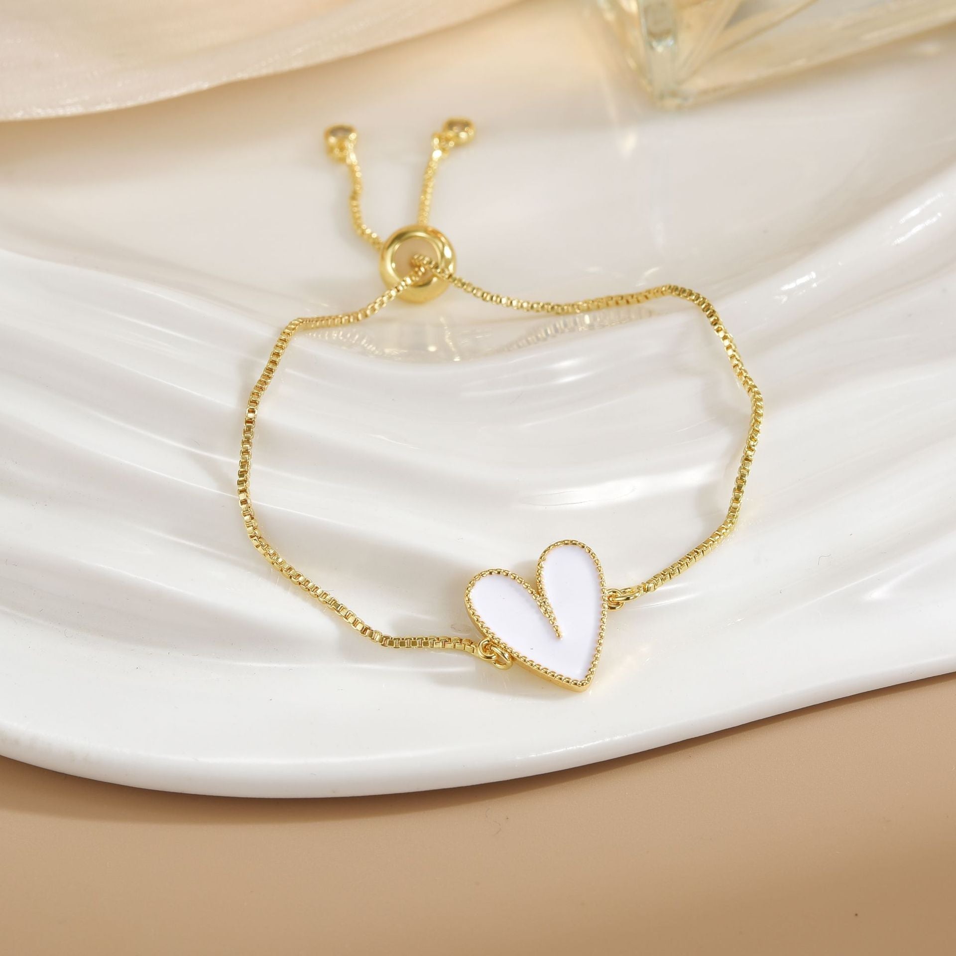 Simple Rotatable Flower Color - preserving Pure Copper Gold - plated Bracelet - U&MORE