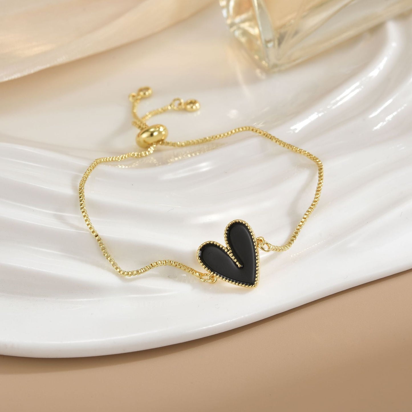 Simple Rotatable Flower Color - preserving Pure Copper Gold - plated Bracelet - U&MORE