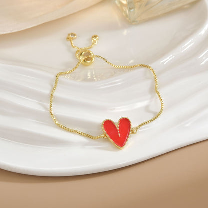 Simple Rotatable Flower Color - preserving Pure Copper Gold - plated Bracelet - U&MORE