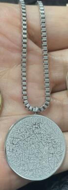 Stainless Steel Arabic Disc Necklace Bracelet - U&MORE