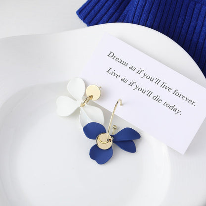 Sterling Silver Needle Mori Style Fresh Flower Stud Earrings New Spring And Summer Pearl - U&MORE