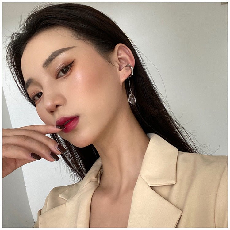 Vintage Crystal Tassel Without Pierced Ear Clip - U&MORE