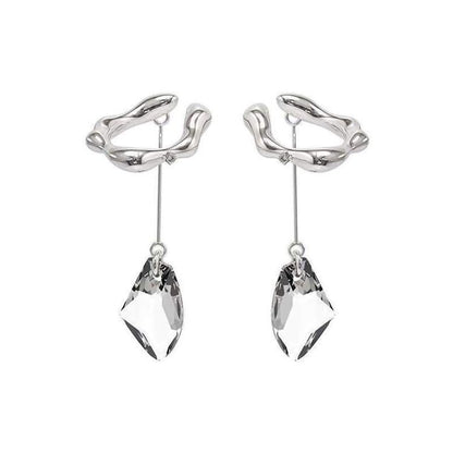 Vintage Crystal Tassel Without Pierced Ear Clip - U&MORE