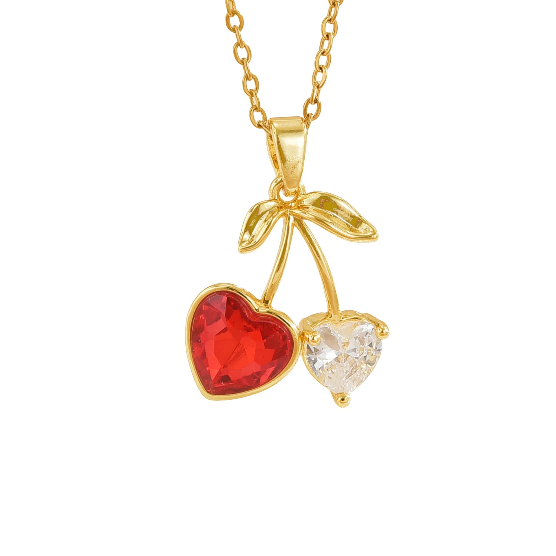 Women's Cherry Necklace Does Not Fade High - end Pendant Versatile Clavicle Chain - U&MORE